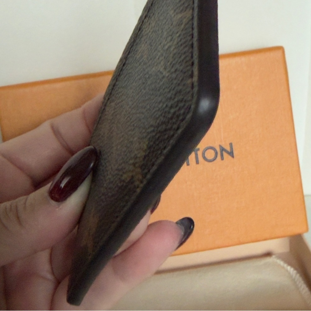 Louis Vuitton Logo Monogram Reverse Print Card Wallet Holder RFID CHIP Plus COA - Picture 5 of 9